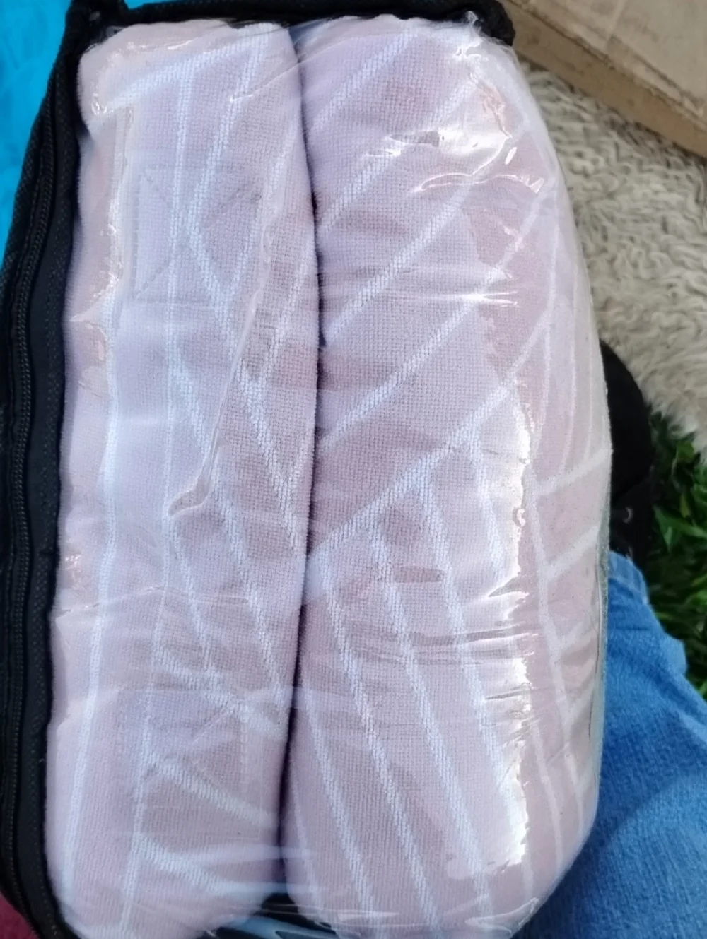 Brand New Sofa Cover - Pink N White Striped Design